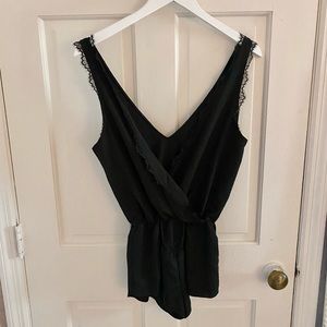 Victorias Secret NWOT New Black Lace Romper- Size Small